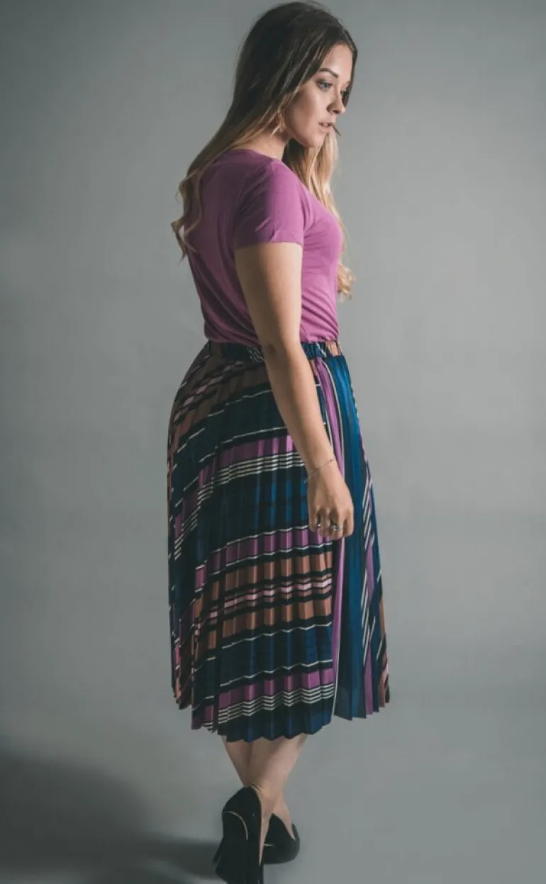 SOAKED IN LUXURY PIPPA SKIRT NIGHT SKY