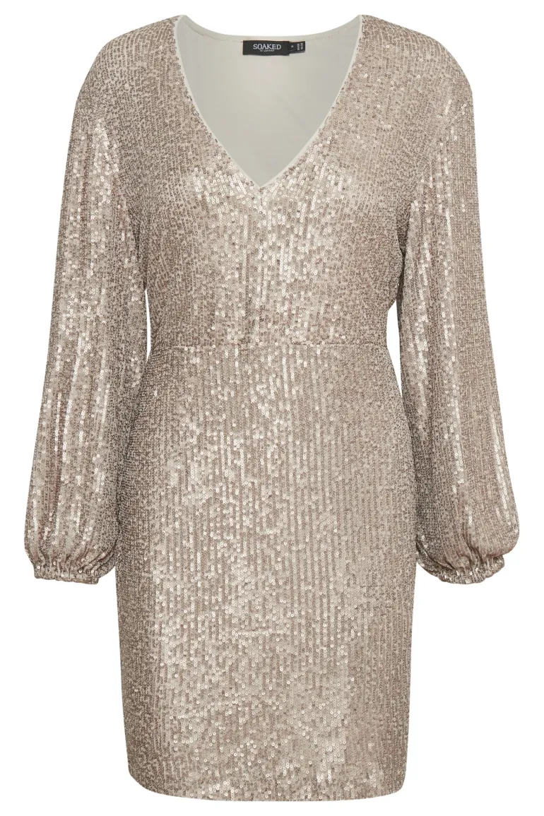 SOAKED IN LUXURY SABINE DRESS DULL GOLD