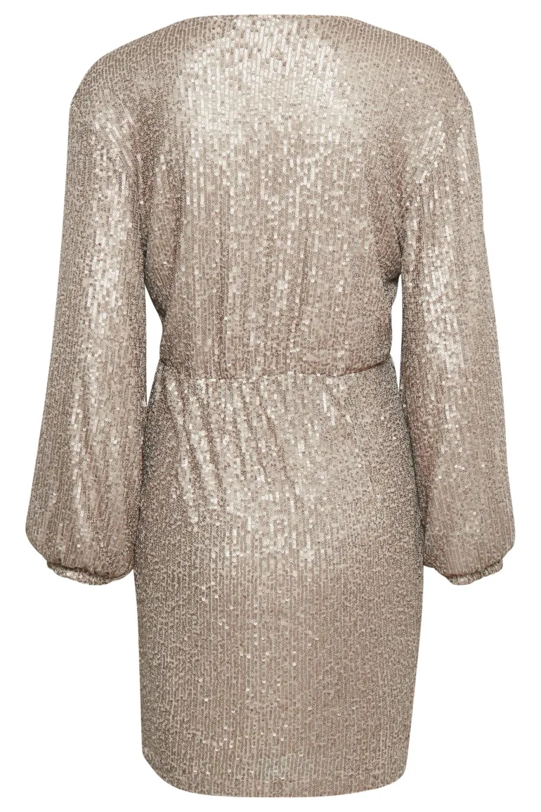 SOAKED IN LUXURY SABINE DRESS DULL GOLD
