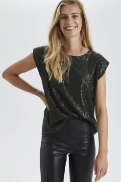 SOAKED IN LUXURY SABINE TEE BLACK