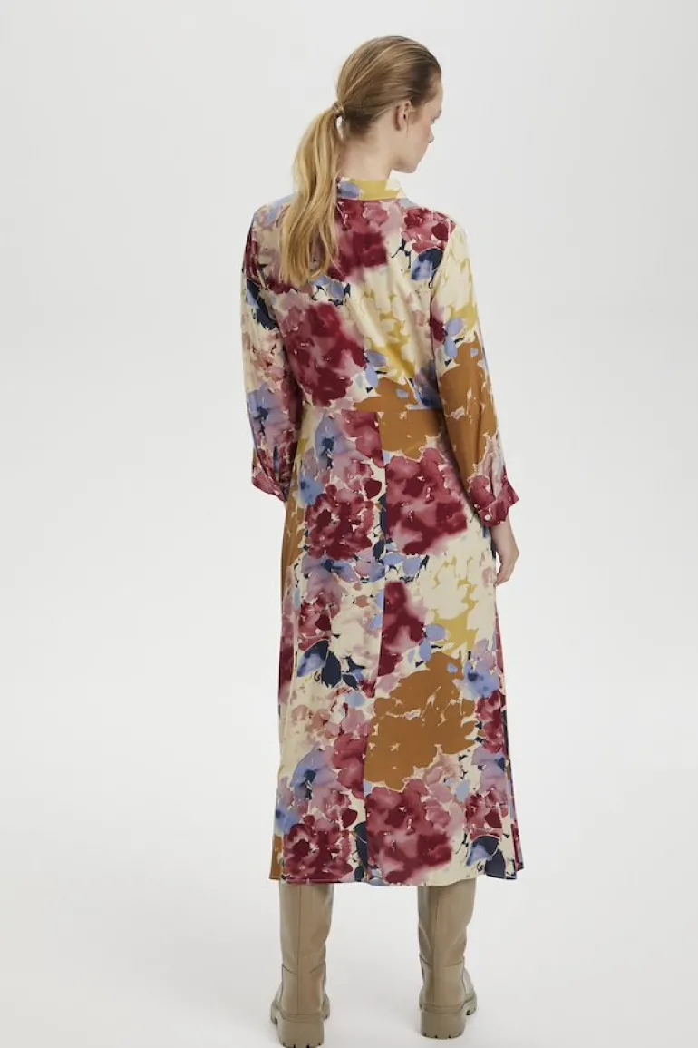 Soaked in Luxury Violetta Shirt Dress Pink Watercolour Print