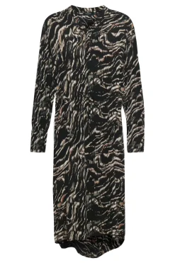 SOAKED IN LUXURY ZAYA DRESS ABSTRACT BLACK