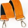 SUZY SHORT PONY SKIN SHOULDER STRAP NEON ORANGE