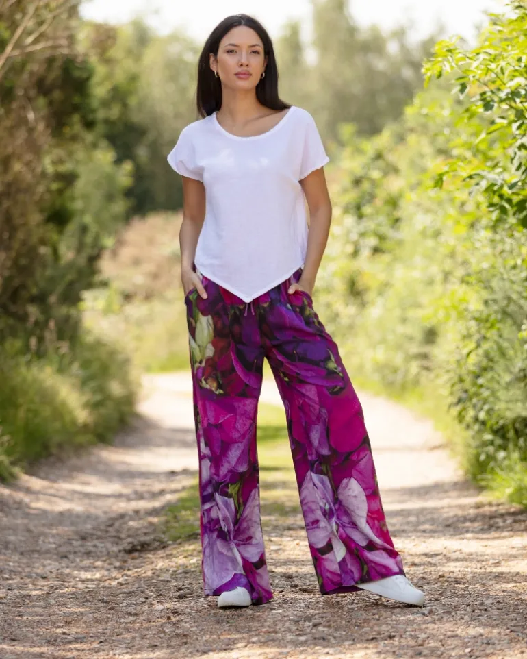 SWEET PEA WIDE LINEN TROUSERS
