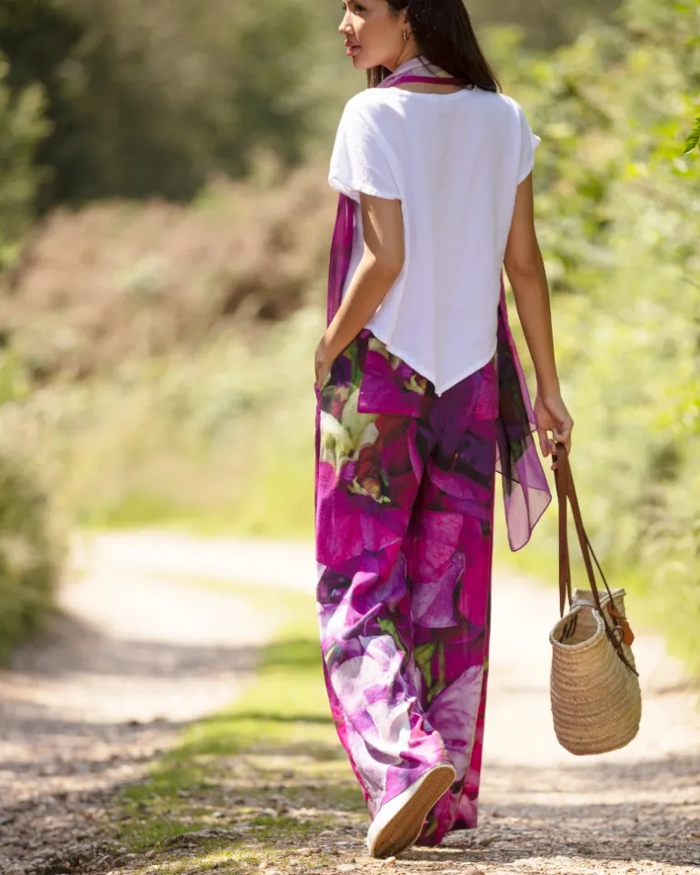 SWEET PEA WIDE LINEN TROUSERS