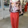 Thanny Linen Trousers Cherry Red