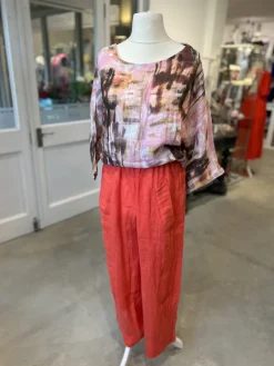 Thanny Linen Trousers Cherry Red