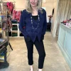 Thanny Short Plissé Jacket Navy