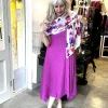 Thanny Sleeveless Plissé Midi Dress Fuchsia