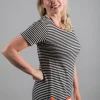 TINTA ORIENTE STRIPED TOP NATURAL