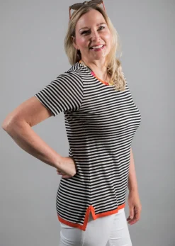 TINTA ORIENTE STRIPED TOP NATURAL
