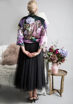 VELVET REVERSIBLE KIMONO - HYDRANGEA