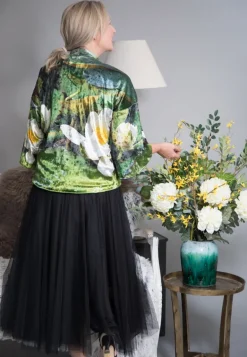 VELVET REVERSIBLE KIMONO - WATERLILY