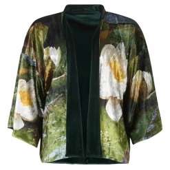 VELVET REVERSIBLE KIMONO - WATERLILY
