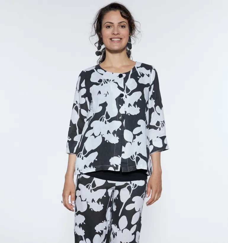 Vetono Print Jacket Black