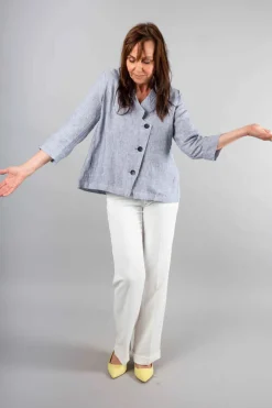Vetono Short Jacket Blue Melange