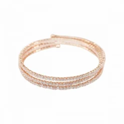 WINDING SPARKLY BANGLE ROSE GOLD