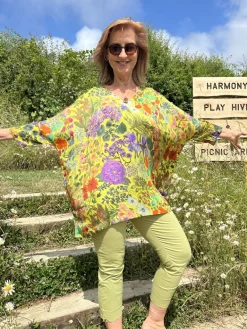 Yavi Floral Tunic Lime