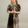 YAVI SILK VELVET ANJALI COAT - 115CM