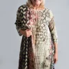 YAVI SILK VELVET DRESS CHEVRON