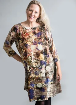 YAVI SILK VELVET DRESS CIRCLES